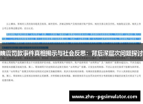魏震罚款事件真相揭示与社会反思：背后深层次问题探讨